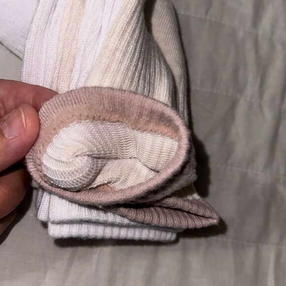 Lucky Brand Ladies 5 pk White Cream Tan Shortie Crew Socks - Picture 10 of 13